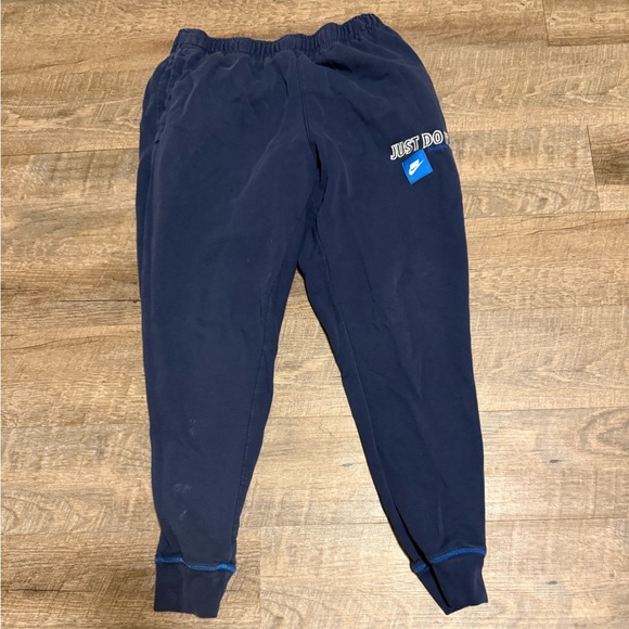Nike Dark Blue Joggers with Logo - Picture 1 of 5